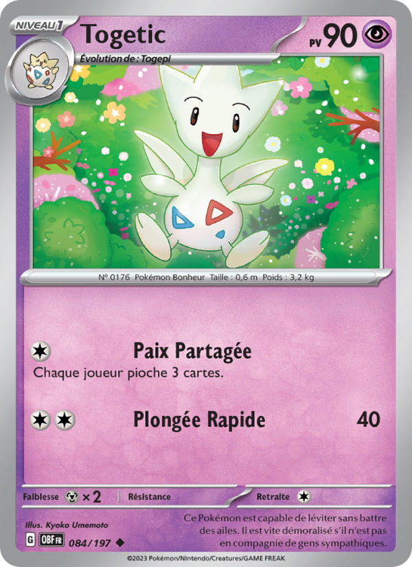 Togetic 084 — Obsidian Flames (French Pokémon TCG card)