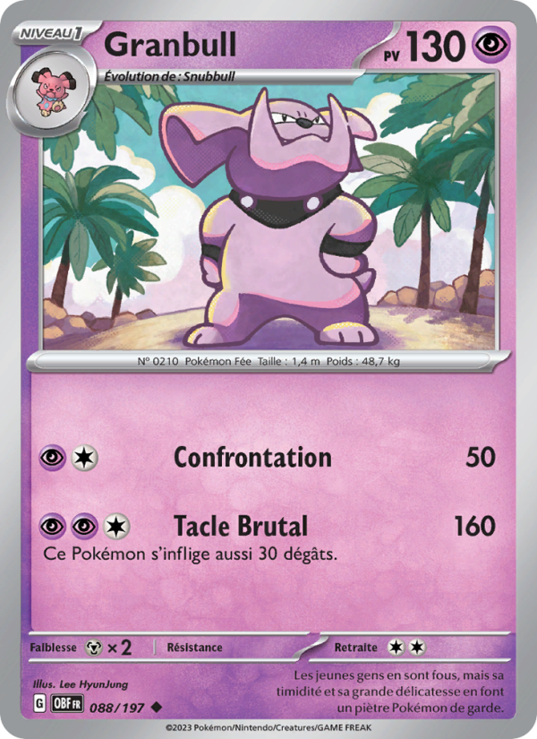 Granbull 088 — Obsidian Flames (French Pokémon TCG card)