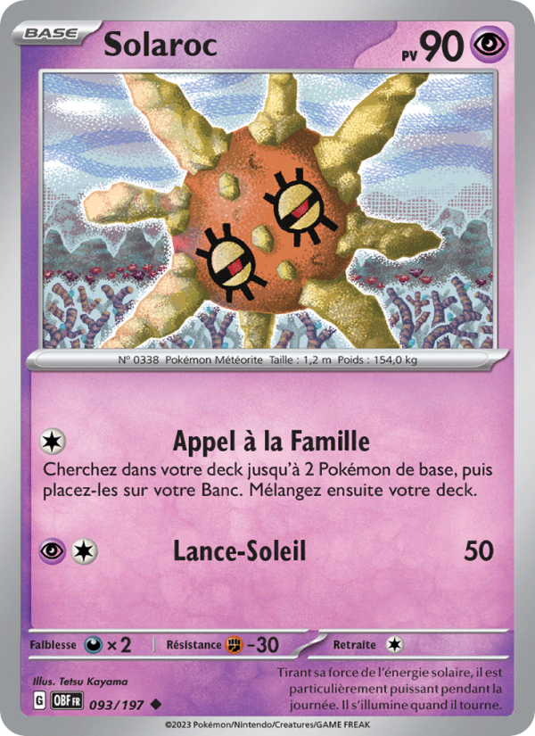 Solaroc 093 — Obsidian Flames (French Pokémon TCG card)