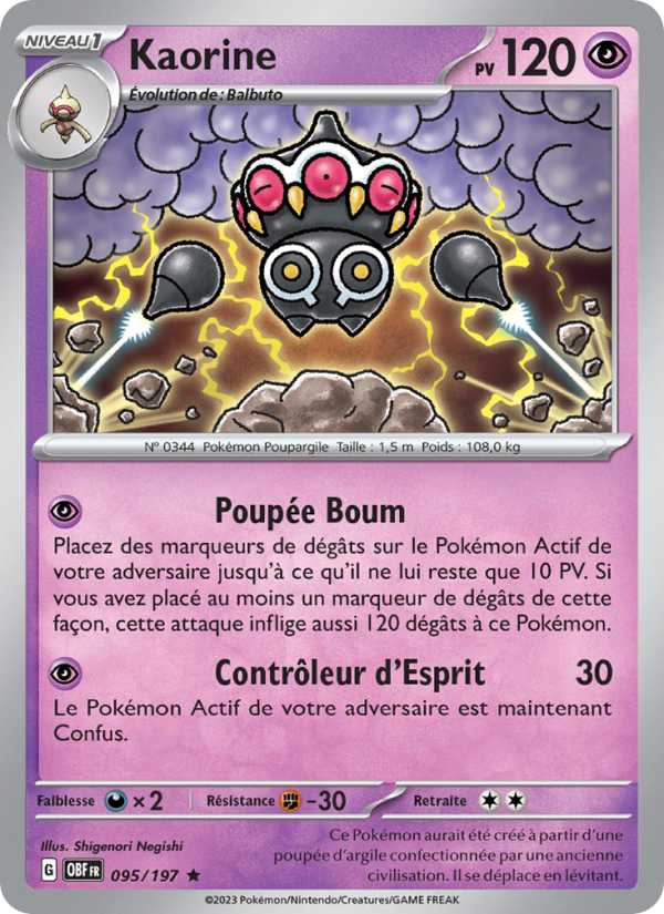 Kaorine 095 — Obsidian Flames (French Pokémon TCG card)