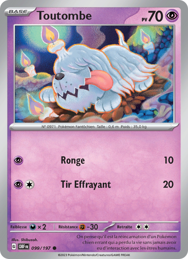 Toutombe 099 — Obsidian Flames (French Pokémon TCG card)
