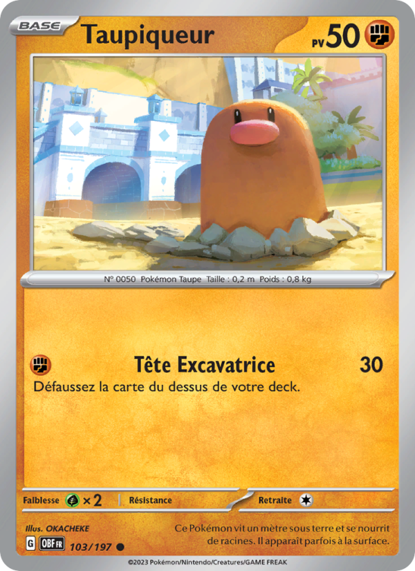 Taupiqueur 103 — Obsidian Flames (French Pokémon TCG card)