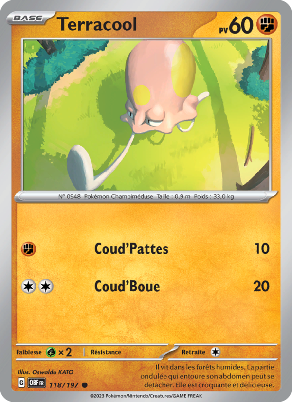 Terracool 118 — Obsidian Flames (French Pokémon TCG card)