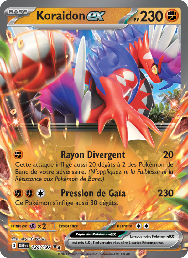Koraidon-ex 124 — Obsidian Flames (French Pokémon TCG card)