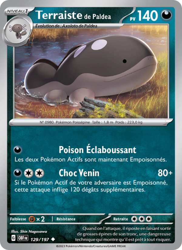 Terraiste de Paldea 129 — Obsidian Flames (French Pokémon TCG card)