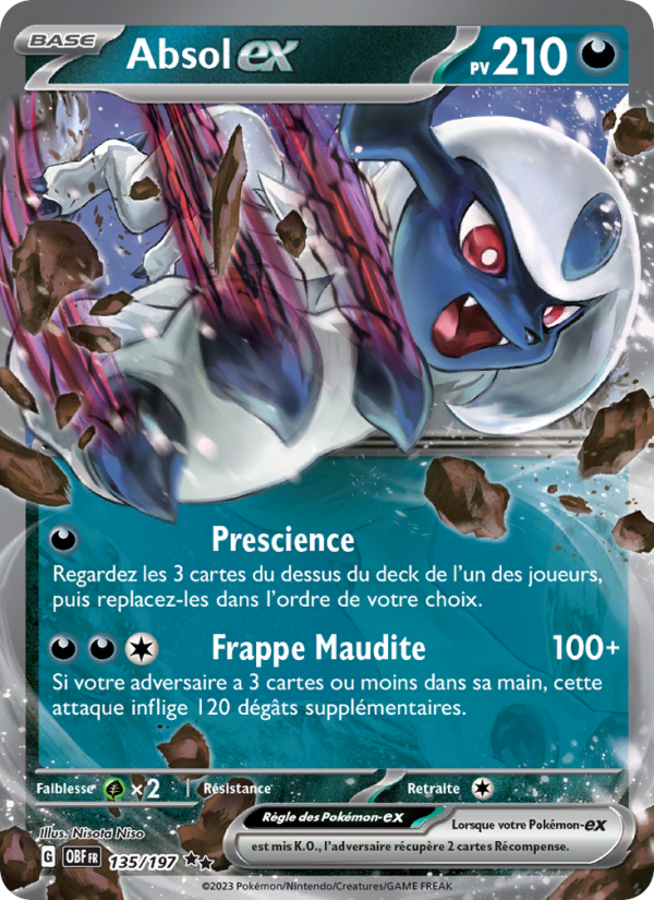 Absol-ex 135 — Obsidian Flames (French Pokémon TCG card)