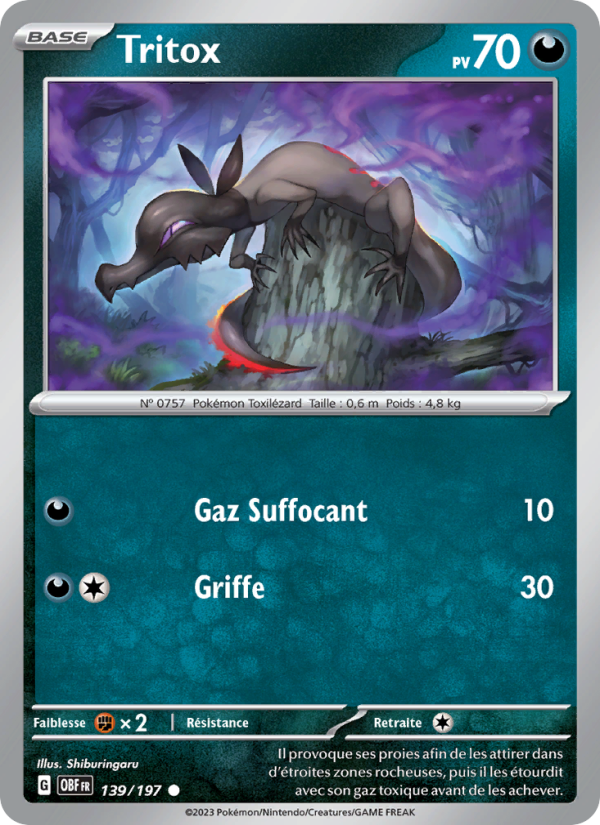 Tritox 139 — Obsidian Flames (French Pokémon TCG card)