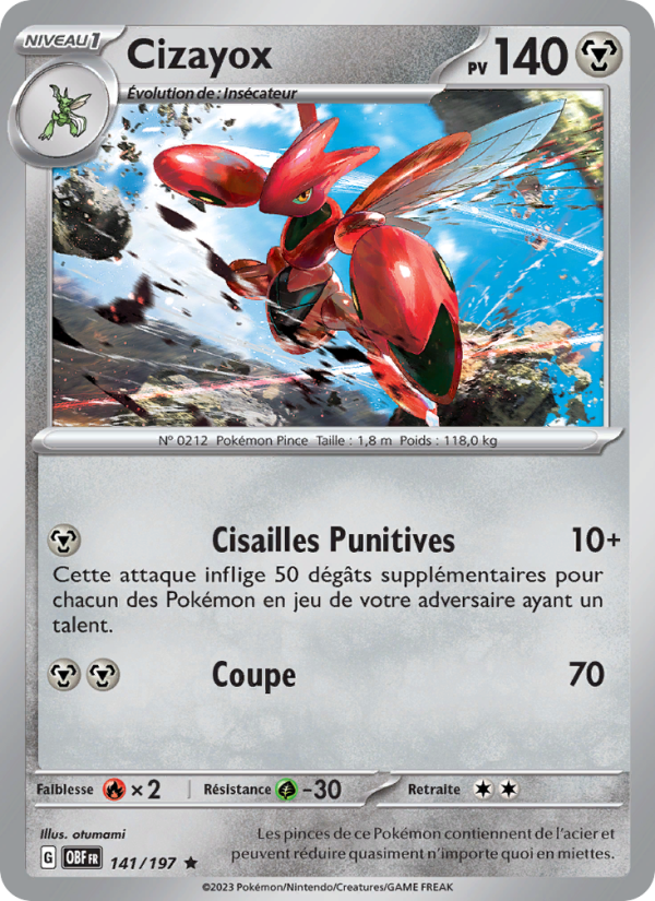 Cizayox 141 — Obsidian Flames (French Pokémon TCG card)