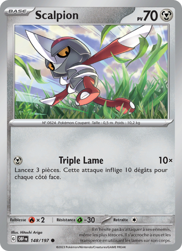Scalpion 148 — Obsidian Flames (French Pokémon TCG card)