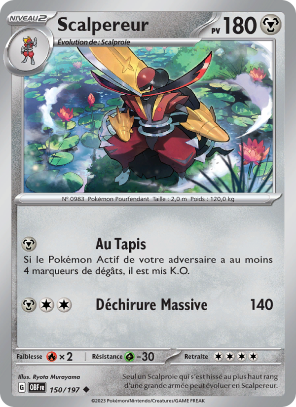 Scalpereur 150 — Obsidian Flames (French Pokémon TCG card)