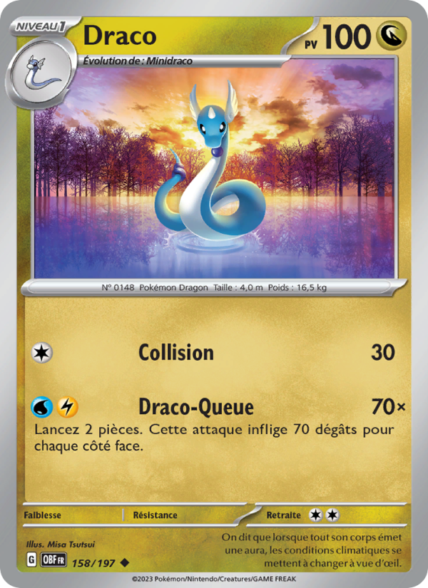 Draco 158 — Obsidian Flames (French Pokémon TCG card)