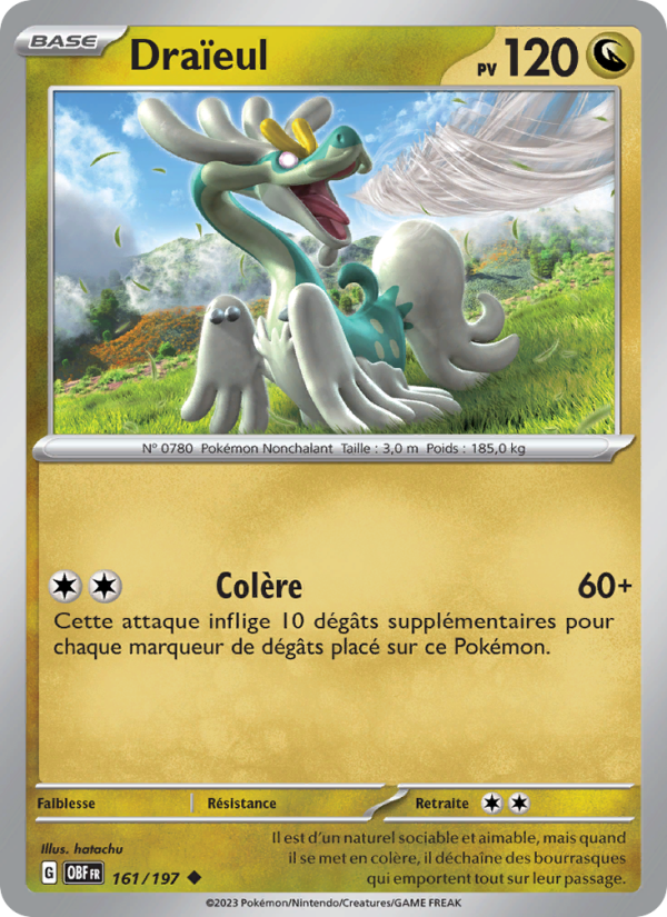 Draïeul 161 — Obsidian Flames (French Pokémon TCG card)