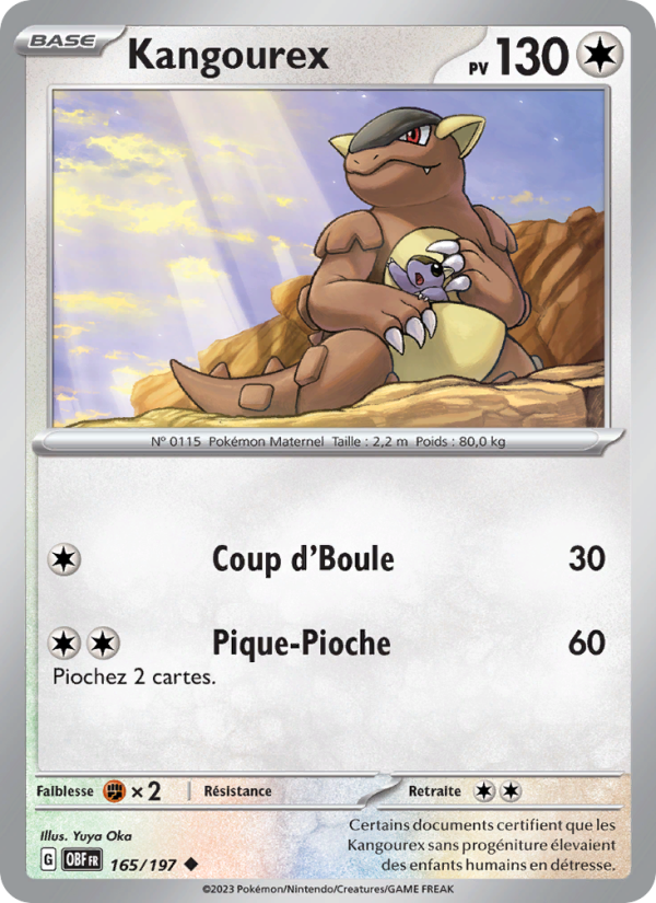 Kangourex 165 — Obsidian Flames (French Pokémon TCG card)
