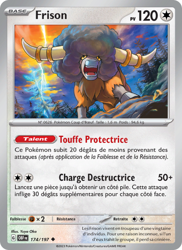 Frison 174 — Obsidian Flames (French Pokémon TCG card)