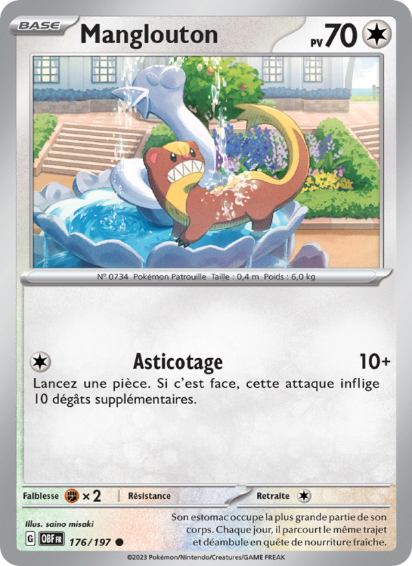 Manglouton 176 — Obsidian Flames (French Pokémon TCG card)