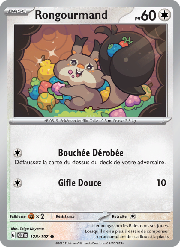 Rongourmand 178 — Obsidian Flames (French Pokémon TCG card)