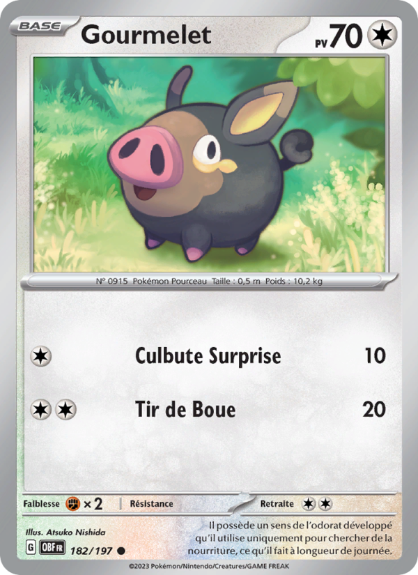 Gourmelet 182 — Obsidian Flames (French Pokémon TCG card)