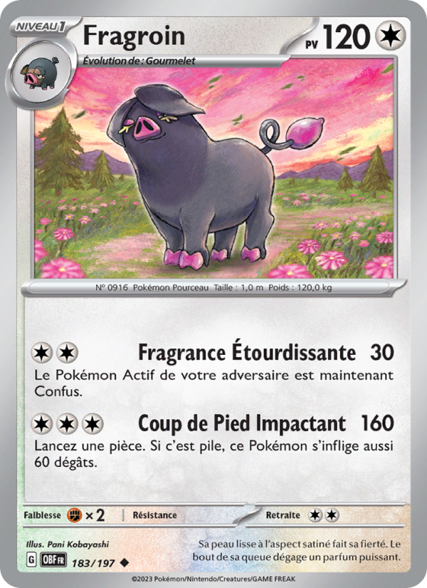 Fragroin 183 — Obsidian Flames (French Pokémon TCG card)