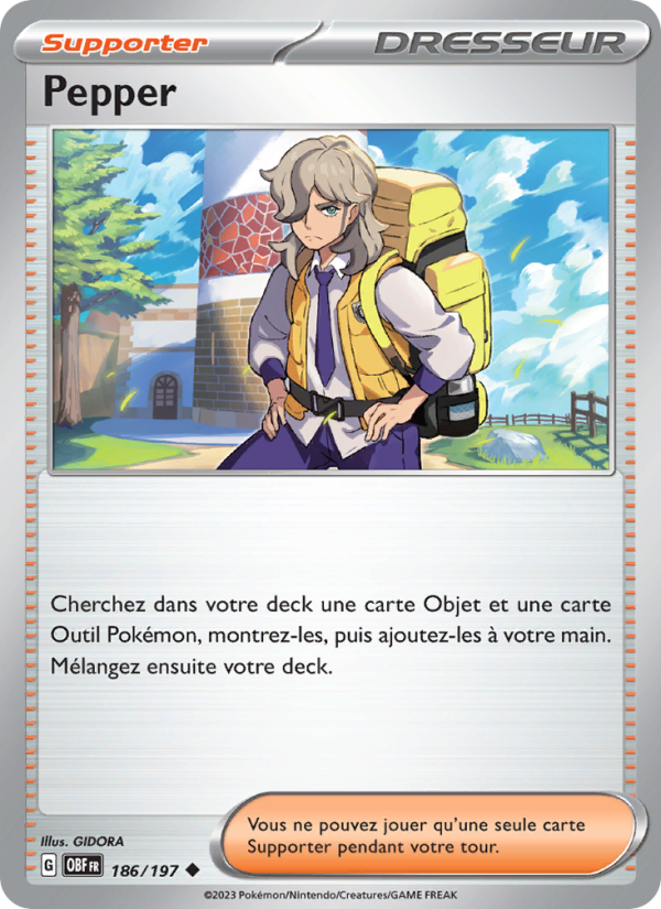 Pepper 186 — Obsidian Flames (French Pokémon TCG card)