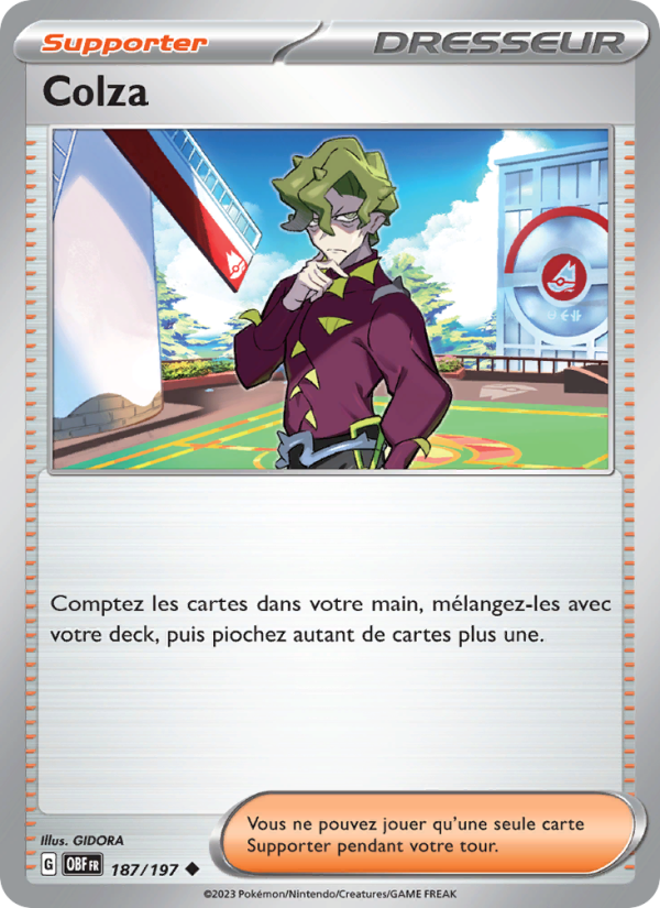 Colza 187 — Obsidian Flames (French Pokémon TCG card)