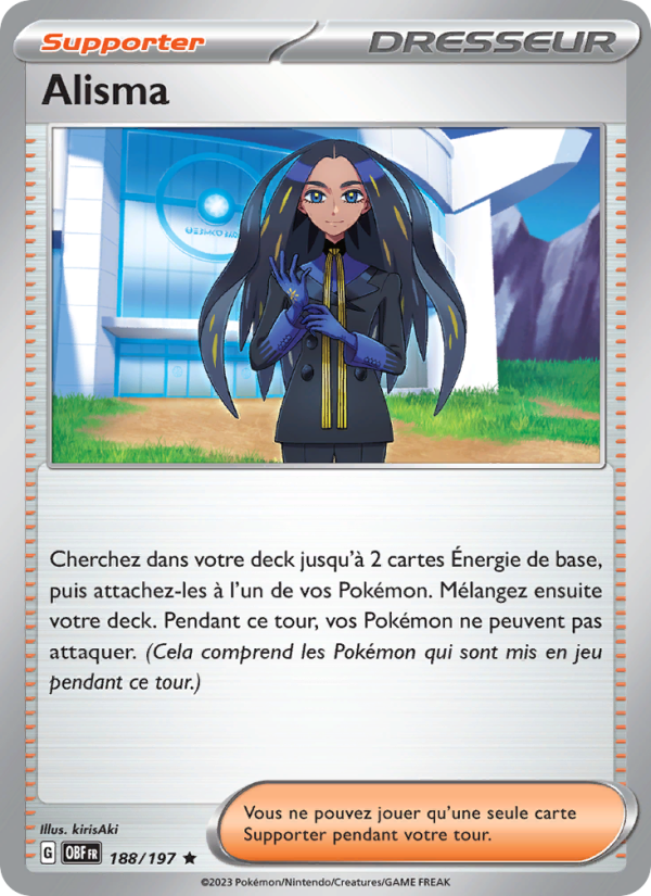 Alisma 188 — Obsidian Flames (French Pokémon TCG card)