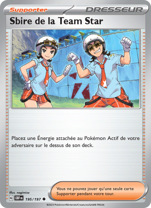 Sbire de la Team Star 195 — Obsidian Flames (French Pokémon TCG card)