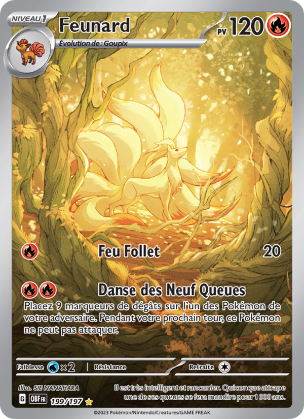 Feunard 199 — Obsidian Flames (French Pokémon TCG card)