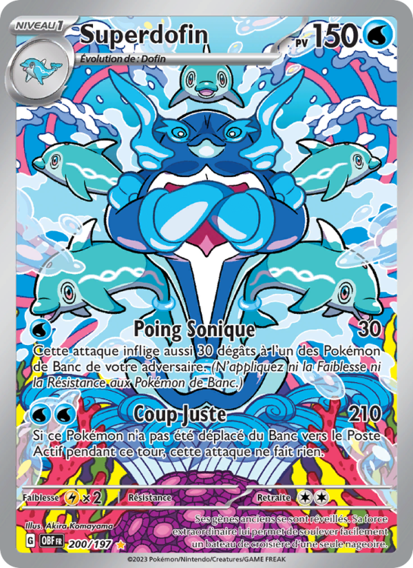 Superdofin 200 — Obsidian Flames (French Pokémon TCG card)