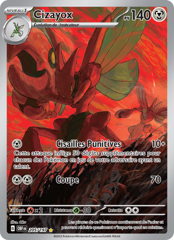 Cizayox 205 — Obsidian Flames (French Pokémon TCG card)
