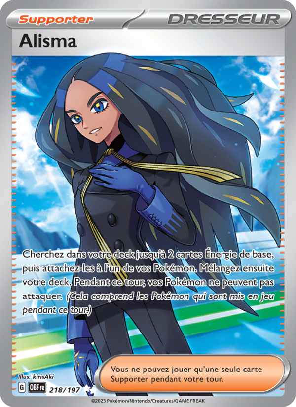 Alisma 218 — Obsidian Flames (French Pokémon TCG card)