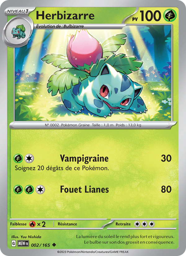 Herbizarre 002 — 151 (French Pokémon TCG card)