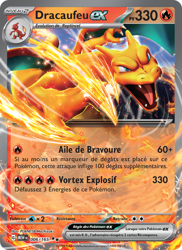 Dracaufeu-ex 006 — 151 (French Pokémon TCG card)