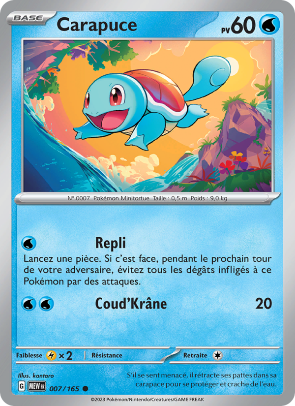 Carapuce 007 — 151 (French Pokémon TCG card)