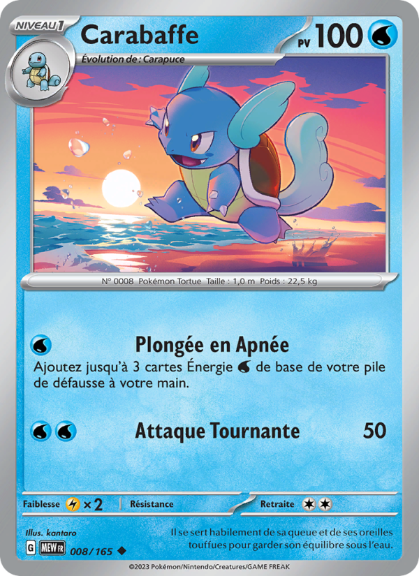 Carabaffe 008 — 151 (French Pokémon TCG card)