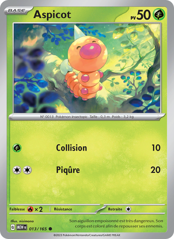 Aspicot 013 — 151 (French Pokémon TCG card)