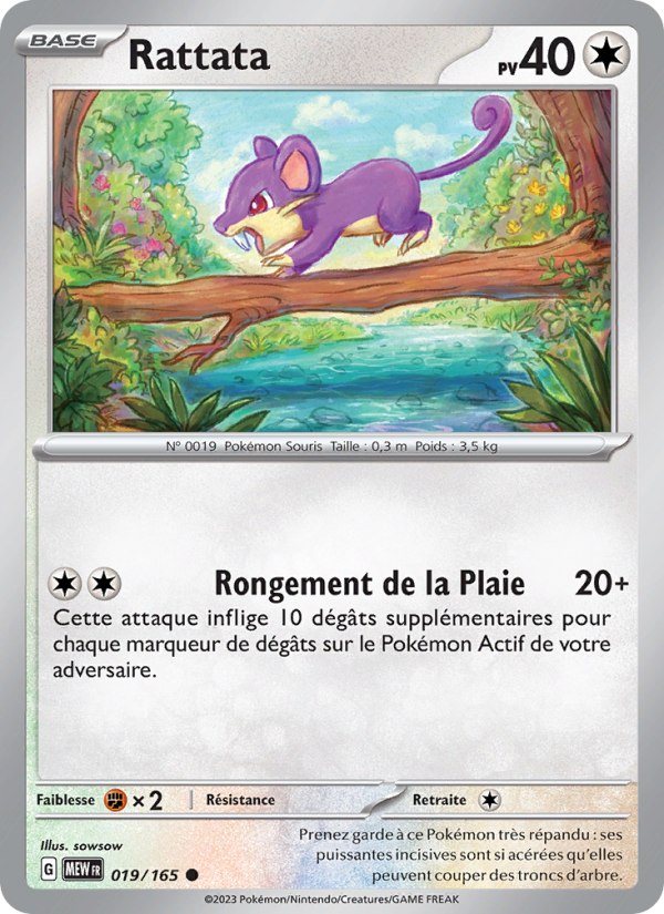 Rattata 019 — 151 (French Pokémon TCG card)