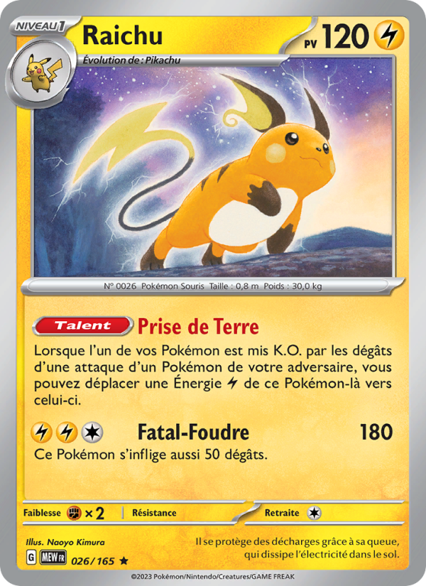 Raichu 026 — 151 (French Pokémon TCG card)
