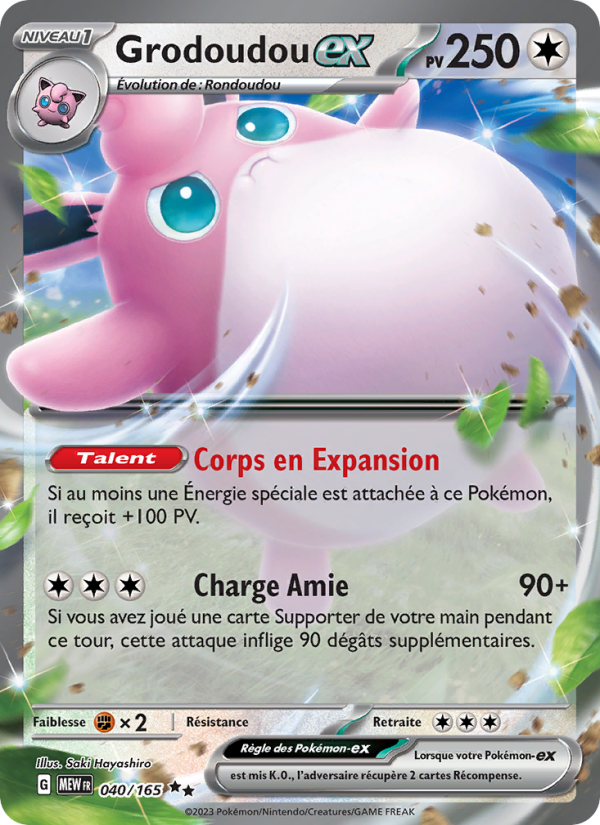 Grodoudou-ex 040 — 151 (French Pokémon TCG card)