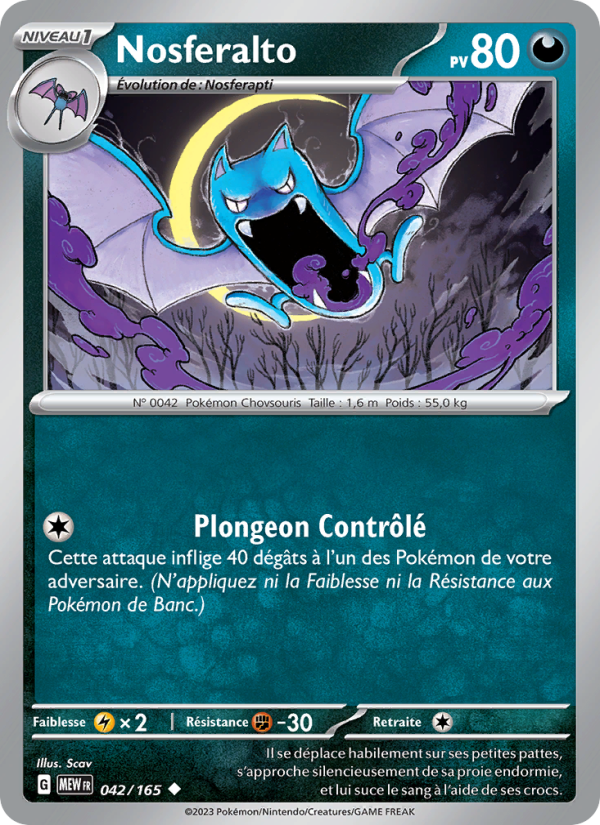 Nosferalto 042 — 151 (French Pokémon TCG card)