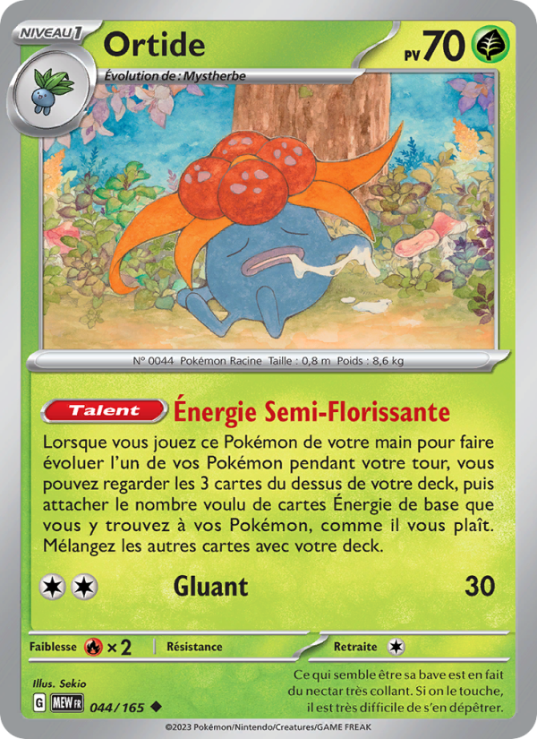 Ortide 044 — 151 (French Pokémon TCG card)
