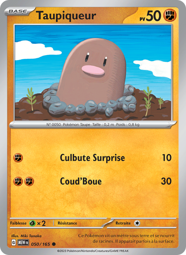 Taupiqueur 050 — 151 (French Pokémon TCG card)