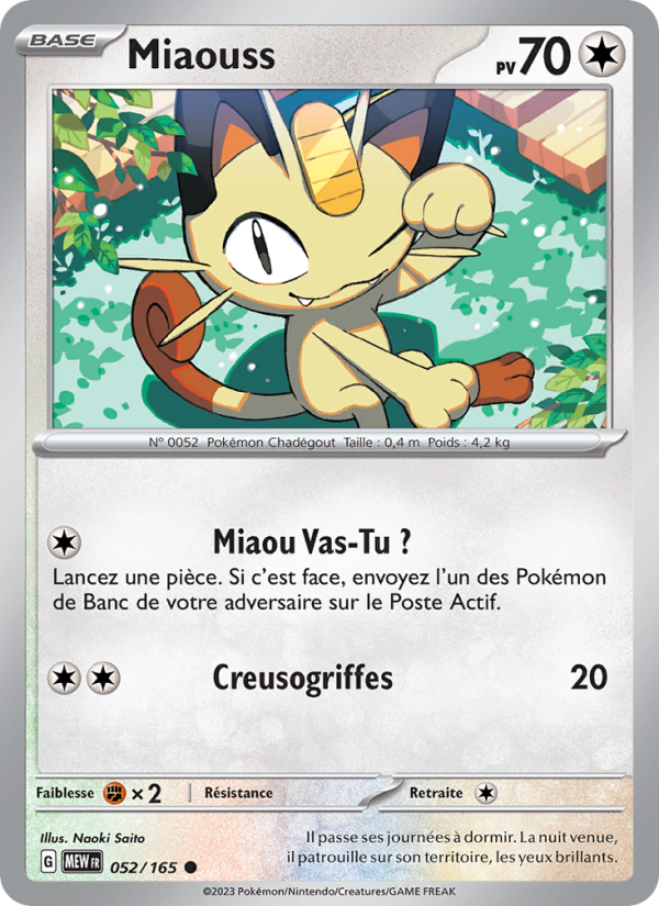 Miaouss 052 — 151 (French Pokémon TCG card)