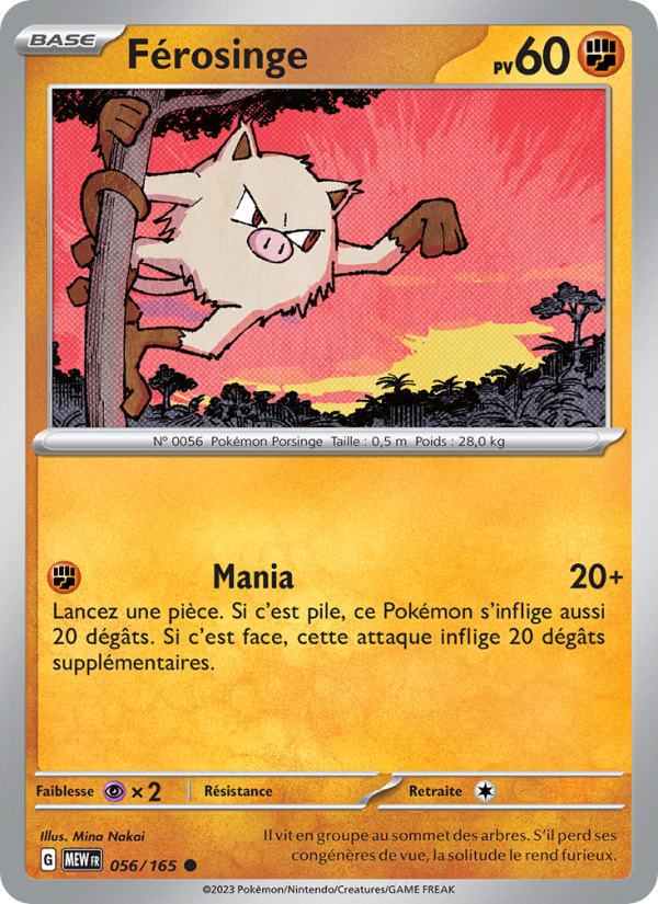 Férosinge 056 — 151 (French Pokémon TCG card)