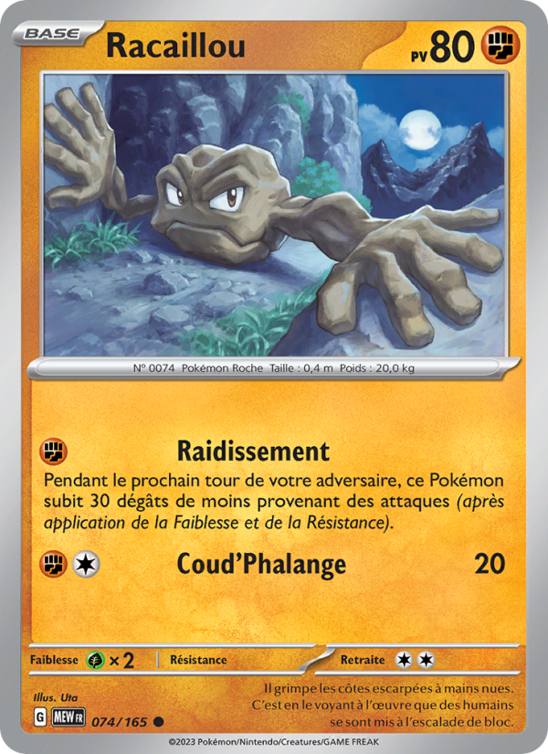 Racaillou 074 — 151 (French Pokémon TCG card)