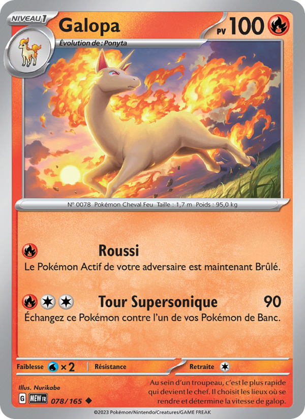 Galopa 078 — 151 (French Pokémon TCG card)