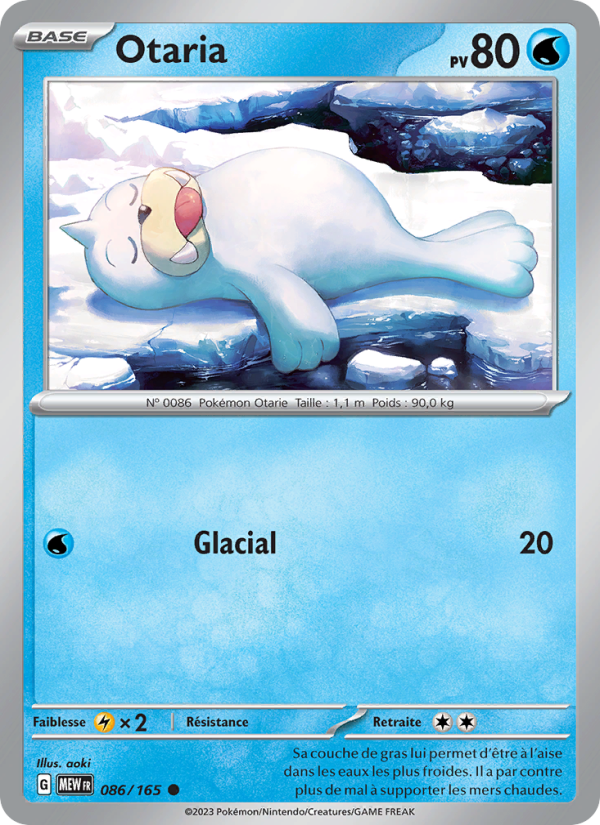 Otaria 086 — 151 (French Pokémon TCG card)