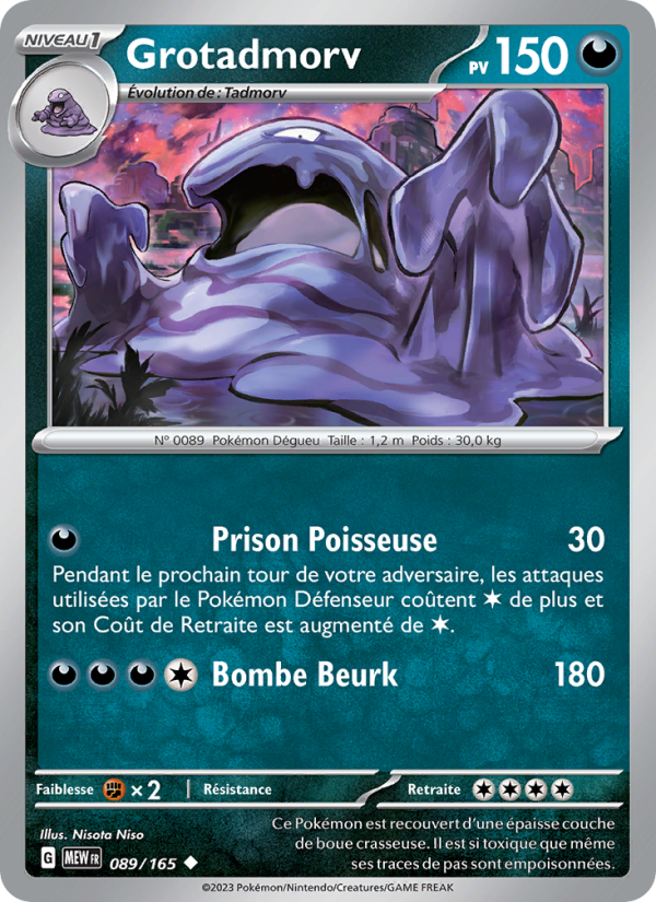 Grotadmorv 089 — 151 (French Pokémon TCG card)
