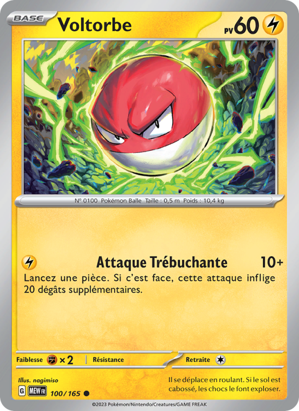 Voltorbe 100 — 151 (French Pokémon TCG card)