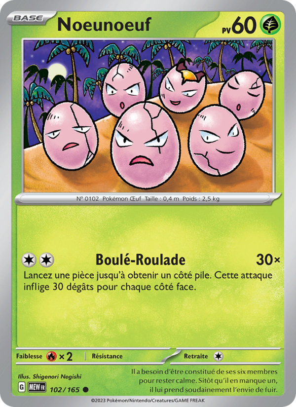 Noeunoeuf 102 — 151 (French Pokémon TCG card)