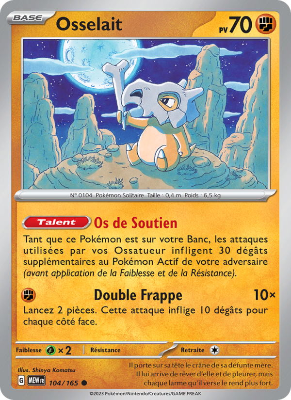Osselait 104 — 151 (French Pokémon TCG card)